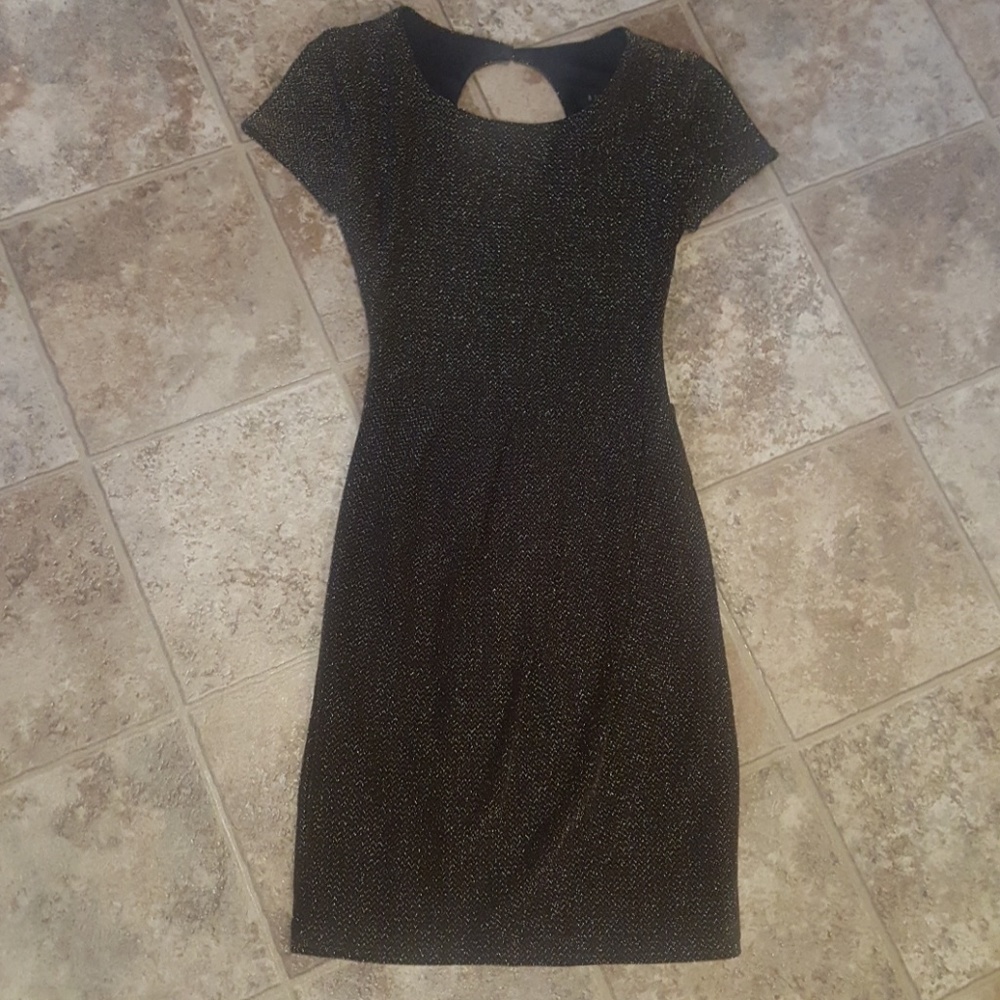 NWOT "B.Darling" Black Shimmery Gold Dress